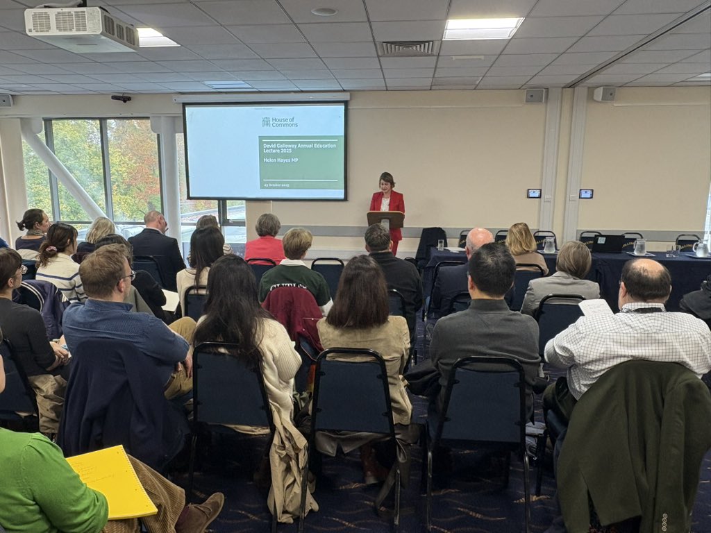 helenhayes_'s tweet image. It was an honour to give the inaugural David Galloway Annual Education Lecture at the University of Durham School of Education &amp;amp; to meet members of Professor Galloway’s family today.

My lecture was on reform of the SEND system and the Education Select Committee’s recent report.