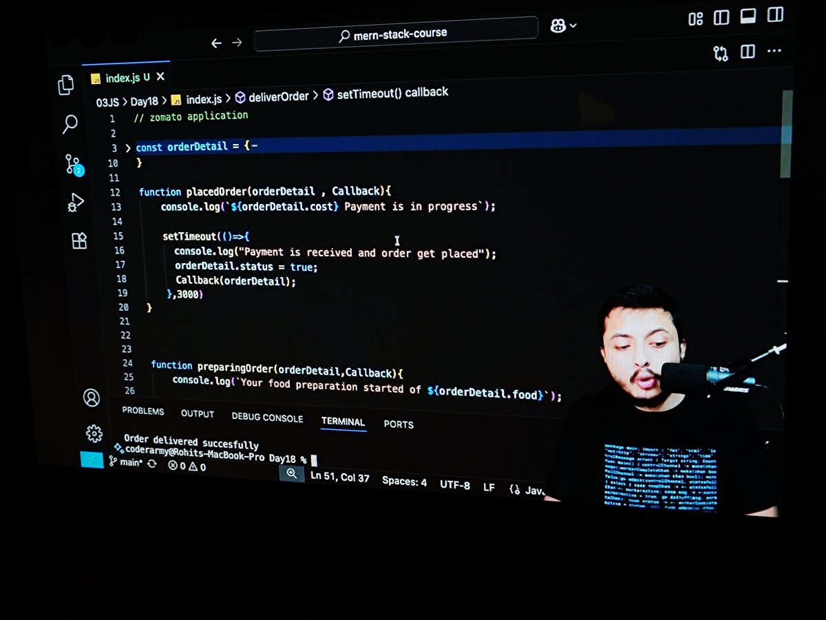 MananCodes123's tweet image. 🚀Day 24 #CoderArmy
Learned about the Callback Hell problem in JS 🔥
Nested callbacks make code hard to read, debug & maintain 🧠
Tomorrow I'll learn its solution!
Also continued building my E-Commerce website 🛍️
Consistency locked in 🔒
#JavaScript #BuildInPublic