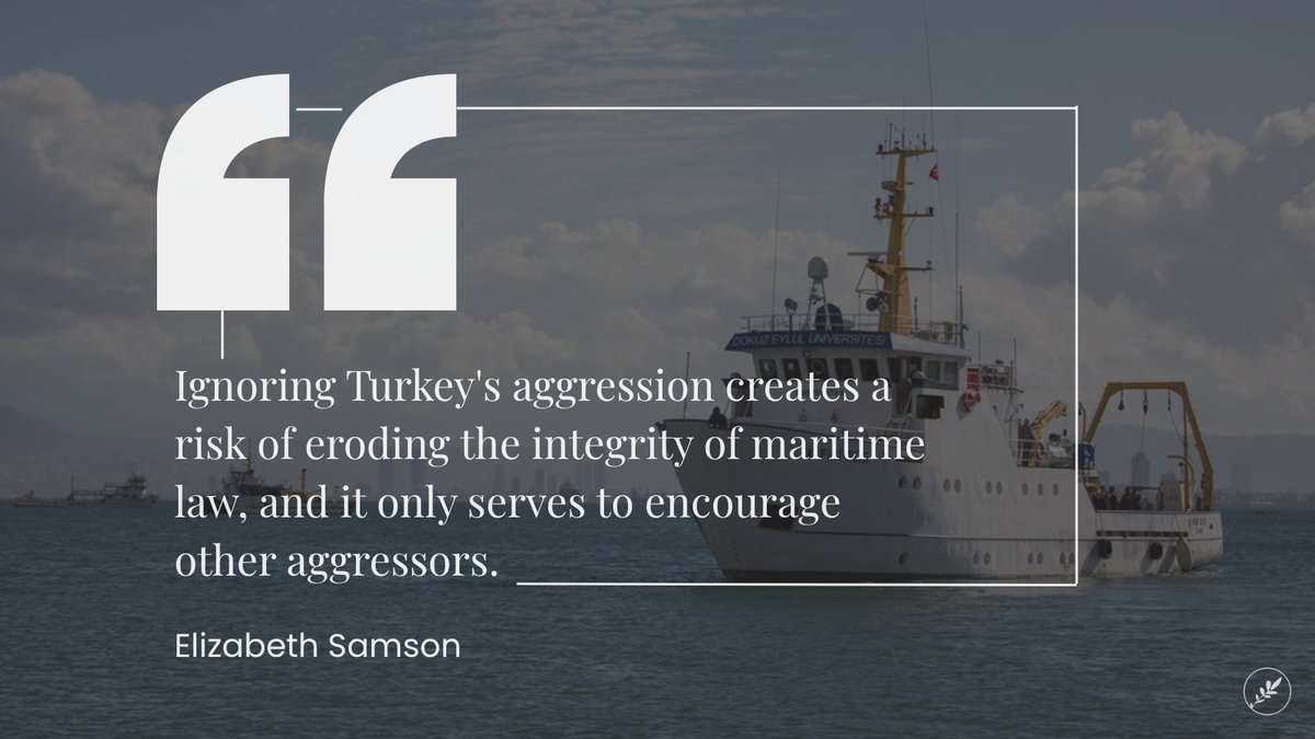 HellenicLeaders's tweet image. .@SamsonElizabeth doesn't mince words on the @GreekCurrent, breaking down how #Turkey’s disregard of international law and contempt for Greece’s sovereign rights in the Aegean Sea sets a dangerous precedent.

Tune in to her chat with @ThanosDavelis here: open.spotify.com/episode/63OeCR…