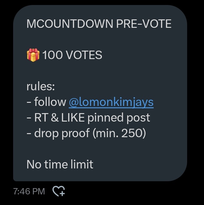 MCOUNTDOWN PRE-VOTE #BOYNEXTDOOR 

🎁 100 VOTES

rules;
- follow <a href="/lomonkimjays/">rin</a> 
- RT &amp; LIKE pinned post
- drop proof (min. 250)

No time limit