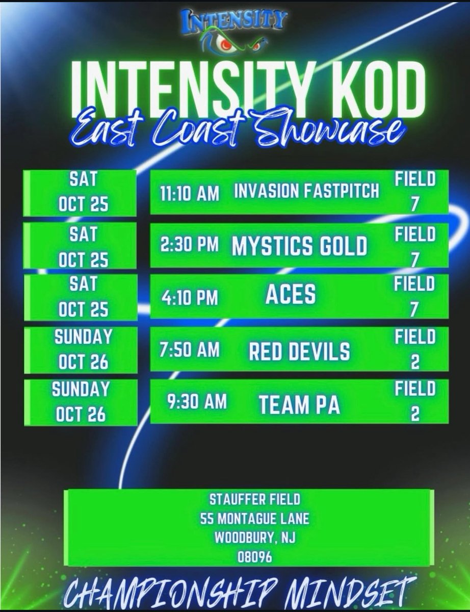 Due to a change in tournaments i will now be playing in East coast showcase in Nj for this weekend! Cant wait to see what this team can accomplish 💙🤍💚 

@umasssoftball @razorbacksb <a href="/AuburnSoftball/">Auburn Softball</a> @libertysb @msu_softball <a href="/Donovansoftbal1/">Donovan Catholic Softball</a> <a href="/intensitykod/">Kevin ODonnell</a> <a href="/UTampaSoftball/">Tampa Softball</a> @cusesb