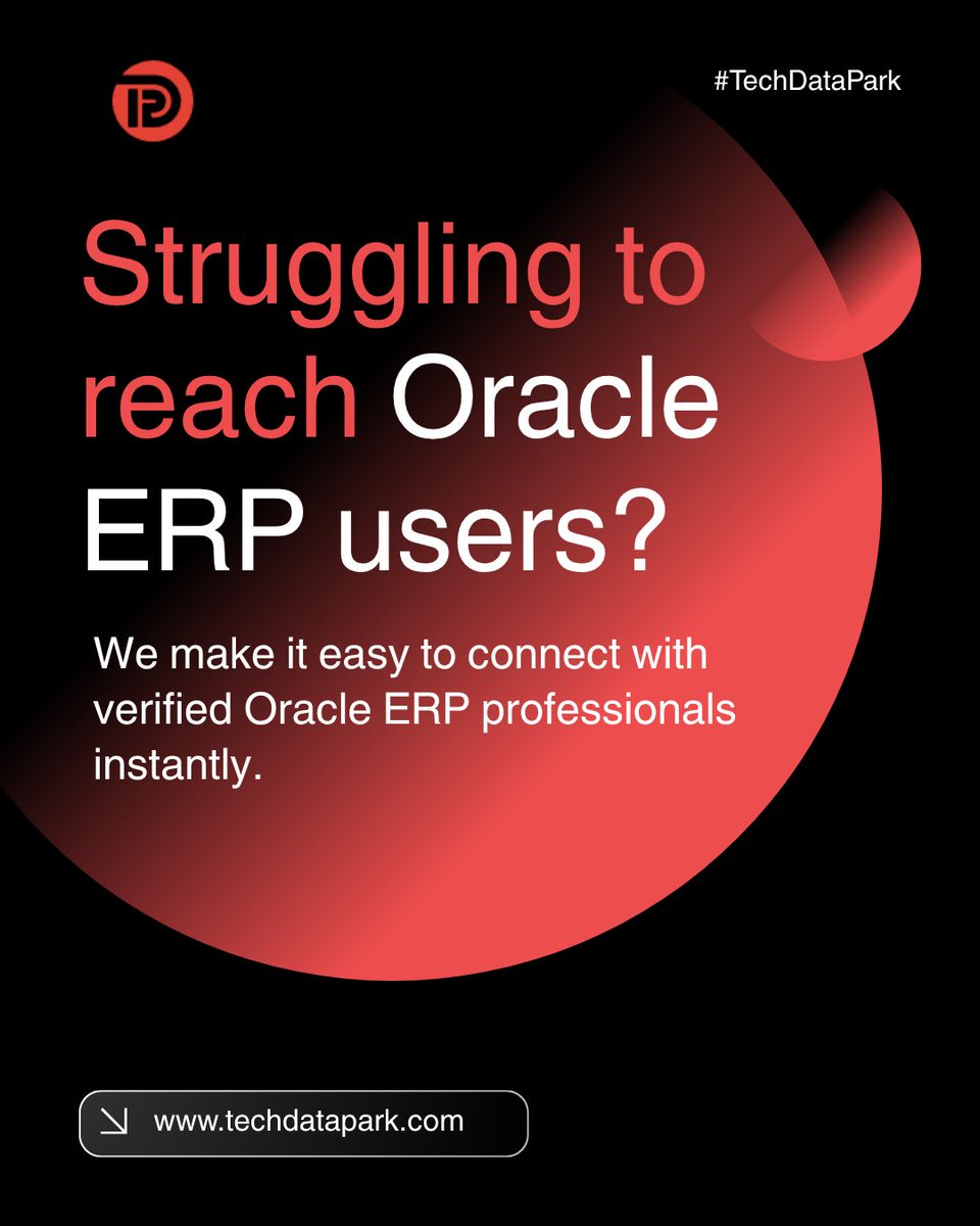 techdatapark's tweet image. Stop guessing, start connecting! Oracle ERP professionals are just a click away.
Visit bit.ly/3L5Qxaz and get instant access to verified Oracle ERP users!
#OracleERP #ERPUsers #EnterpriseSoftware #ERPProfessionals #TechDataPark