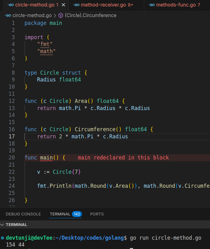 iamgoke_'s tweet image. Day 8 of #100DaysOfGo 🐹
Today I met methods, basically functions with commitment issues that decides to settle down with a type 😅
Attach a method to a struct & boom behavior unlocked.
Clean, simple, no OOP drama.
Go just gets it ✅.
we go again 🚀
#GoLang #100DaysOfCode