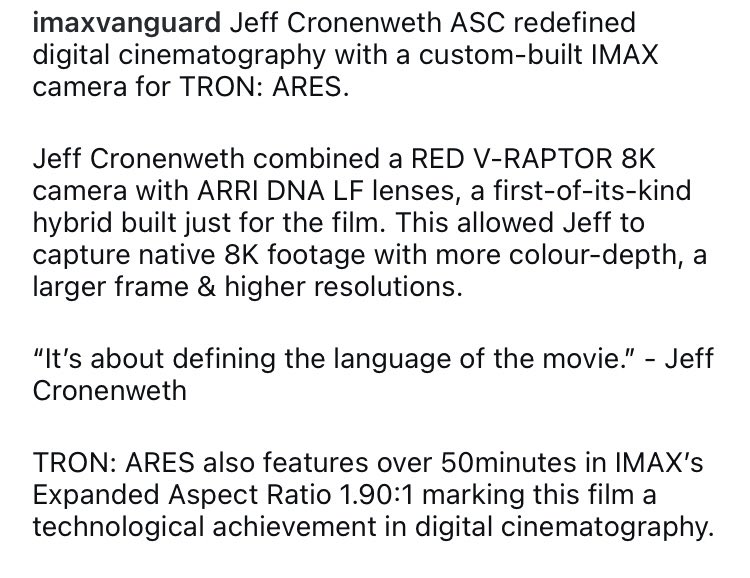 verity95's tweet photo. Cinematographic innovation in #TronAres https://t.co/owZVN5dJL0