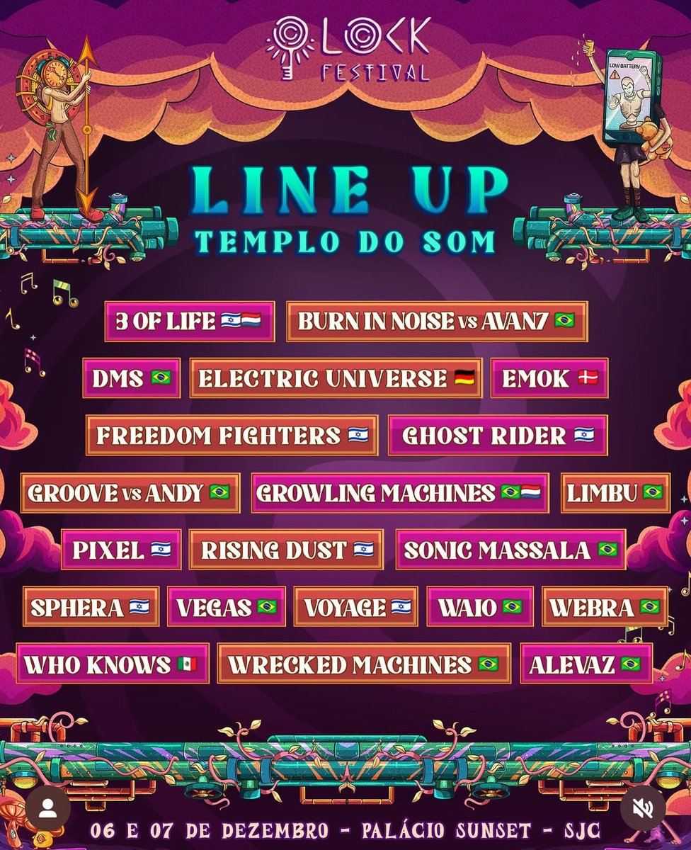 lineup lock festival ta foda 🤌🏻 role vai ter 2 palcos nessa edição, qm aqui do twitter vai colar?