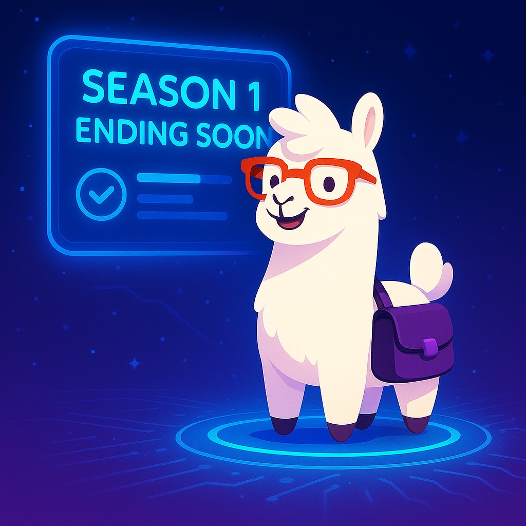AlpacaNetworkAI's tweet image. Season 1 of the Modelz Uplink Quest is almost over.

You have until Saturday night to complete your quests and lock in your spot.

Winners will be announced soon after, followed by the launch of Season 2 next week.