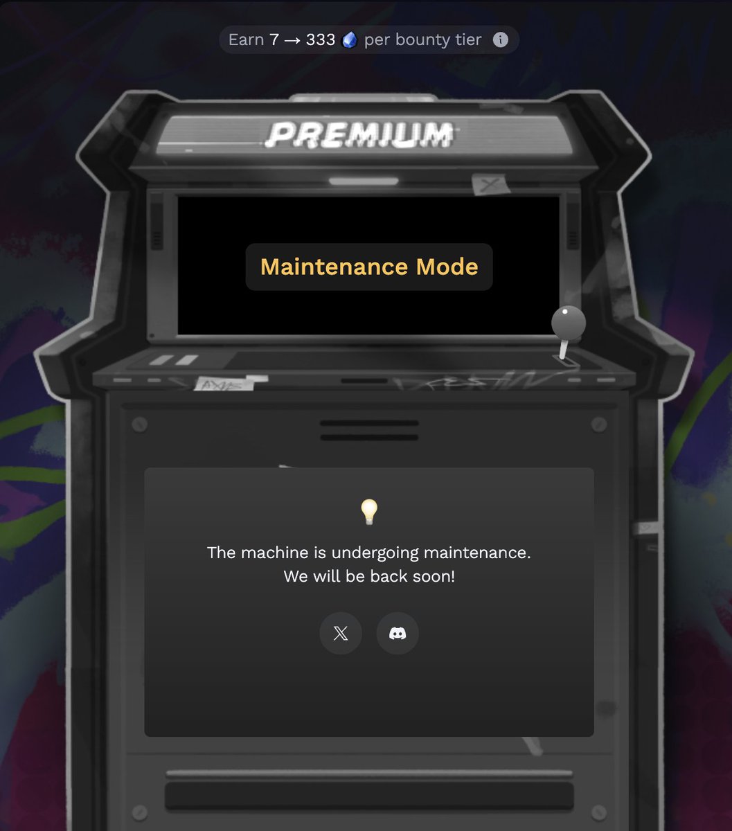 Ronin Arcade Update

We’re pausing the Bounty Machine to adjust a few quests and stabilize the overall arcade experience.

The initial surge in demand was overwhelming, and our teams will need some time to double-check everything is good to go.

If you've completed a quest, your