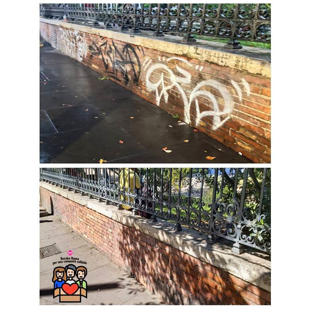 Retake_Roma's tweet photo. Piccoli gesti che portano una grande differenza.
Impegniamoci tutti, nessuno escluso. Non abituiamoci mai all'incuria e l'abbandono.

#primaedopo #retake #volontariato https://t.co/qzpyi31bow