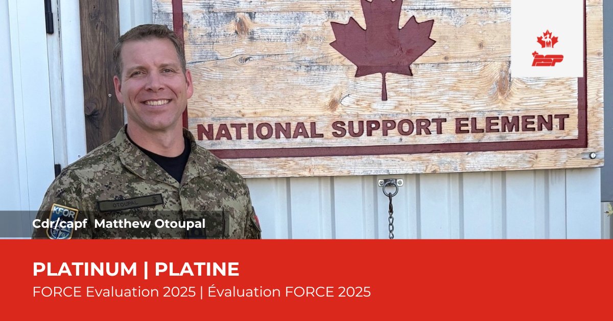👏👏👏 Congratulations to Cdr Matthew Otoupal for reaching the Platinum incentive level in his FORCE evaluation 2025.🥇Félicitations au capf Matthew Otoupal, pour avoir atteint le niveau d'encouragement Platine lors de son évaluation FORCE 2025.
Bravo Zulu !