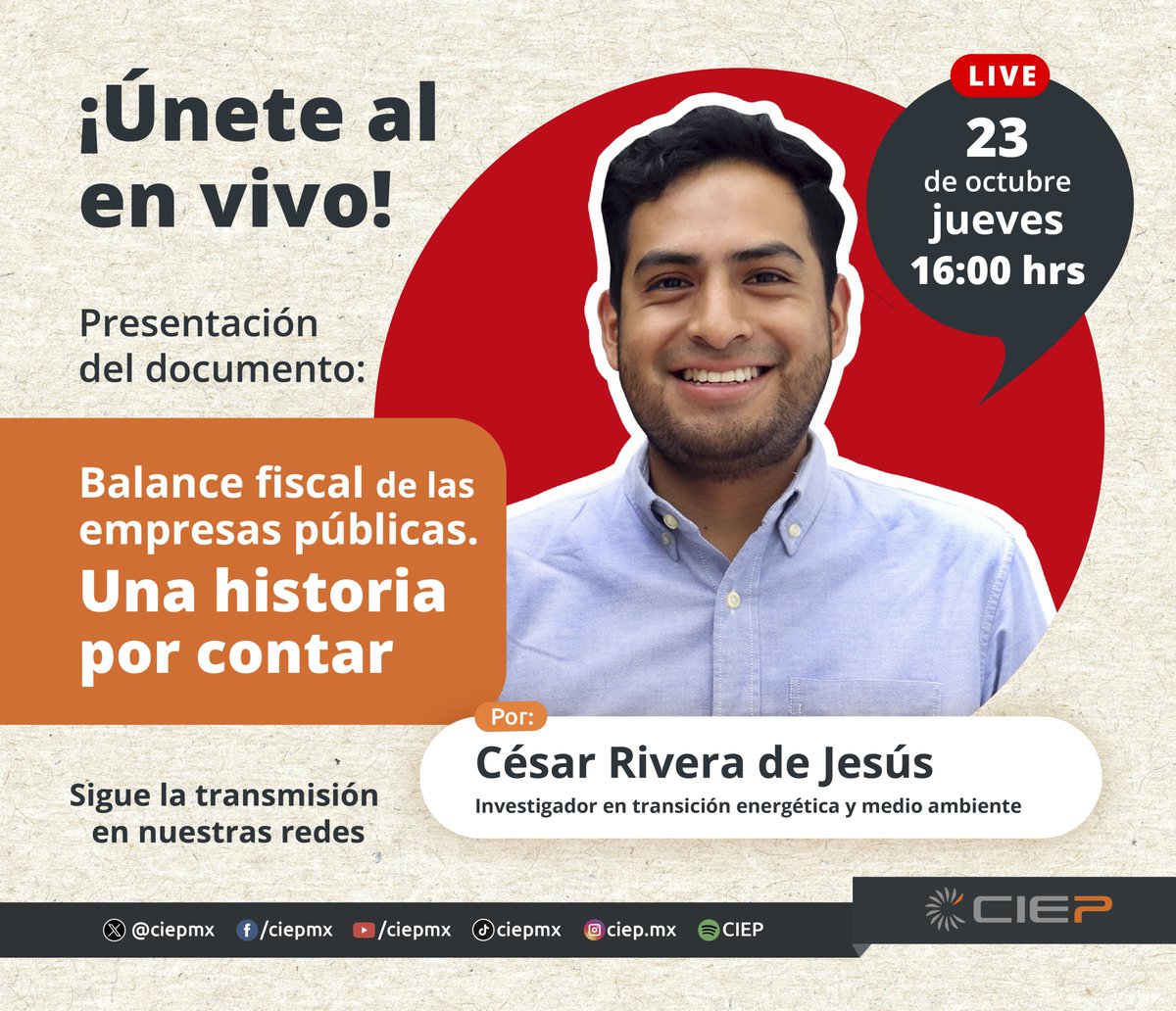 #EnVivoCIEP

💡La discusión sobre el desempeño fiscal de Pemex y la CFE, está más vigente que nunca. 

💰Si te interesa conocer más sobre el balance financiero de estas empresas públicas, así como de los hallazgos acerca de los subsidios y transferencias que realiza el Gobierno