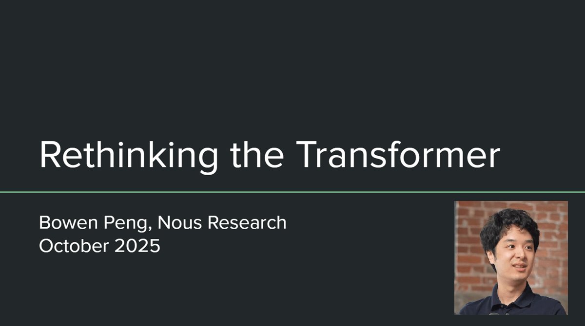 NousResearch's tweet image. For everyone at the PyTorch Conference, our Chief Scientist @bloc97_  is giving a talk on multimodal and tokenizer-free model architectures at 4:25 PT in Room 2014-2016
Come get a sneak peek at some of the fundamental research advances Nous is working on