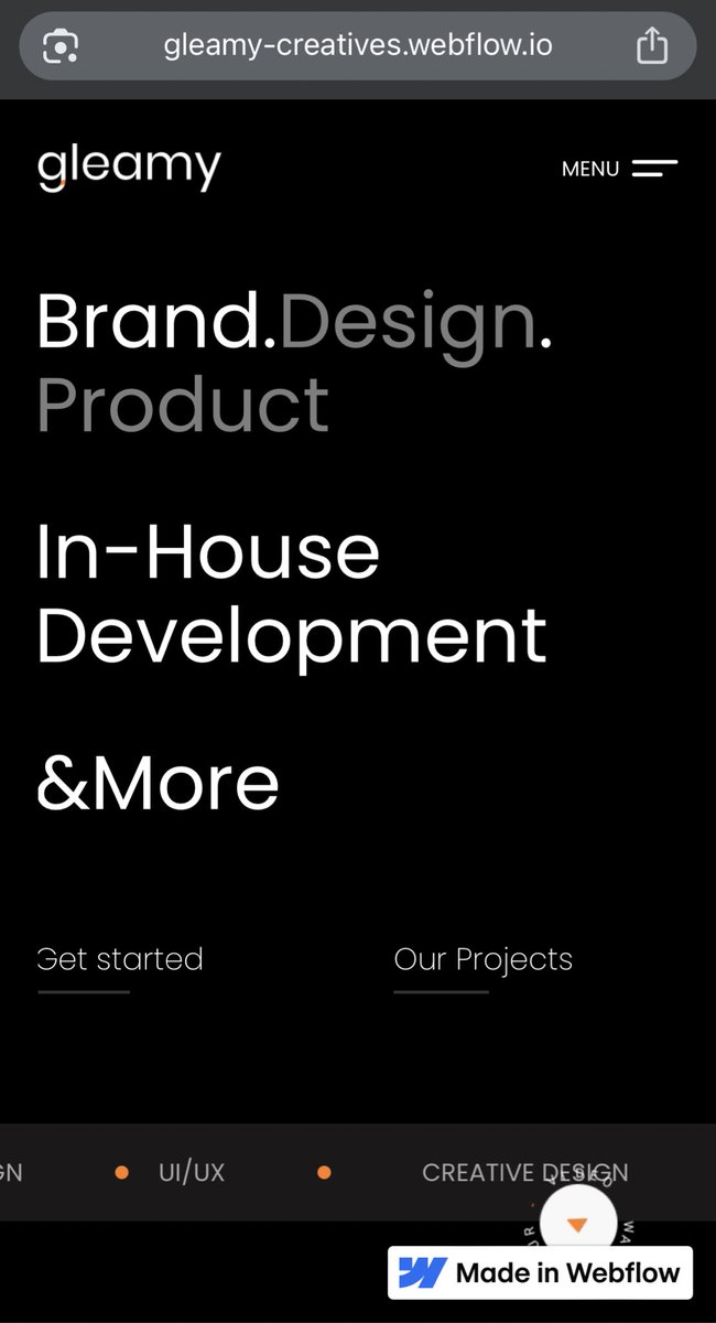 tg_webflow's tweet image. Check this webflow build out, and tell me it’s not clean😑

gleamy-creatives.webflow.io

#portfolio #WebDevelopment #webdesign #WebflowChallenge
