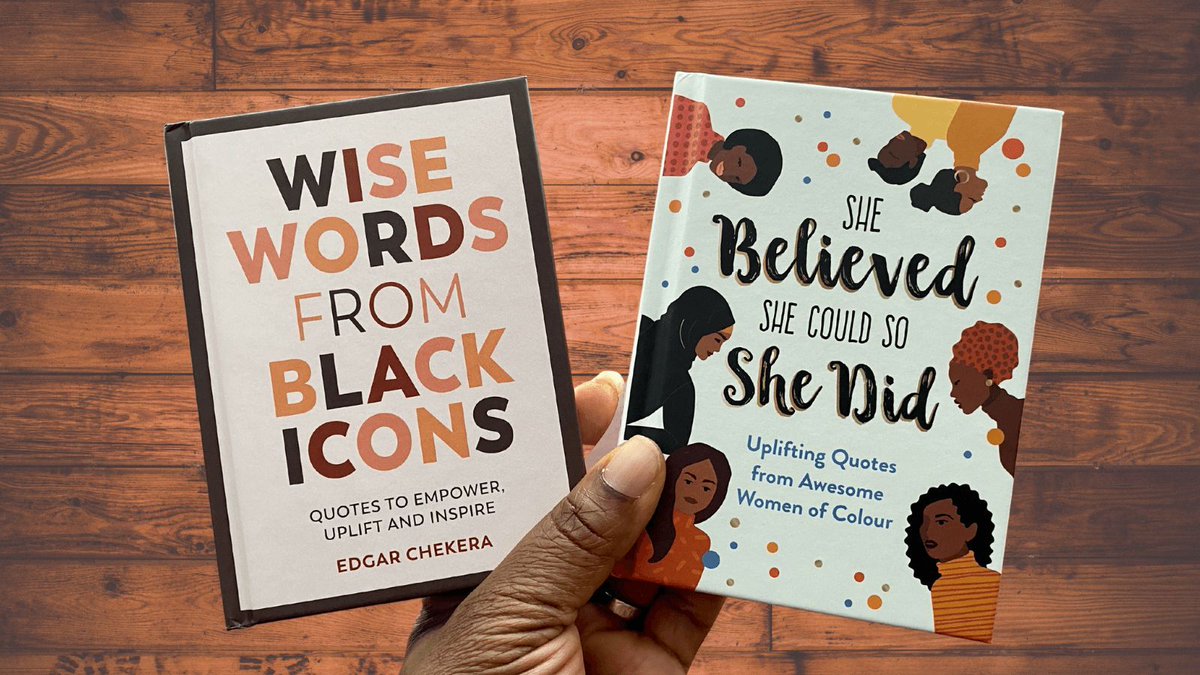 “She Believed She Could So She Did” and “Wise Words from Black Icons” are two superb pocketbook-sized collections of positive affirmations and quotes from some of our most inspiring icons.

buff.ly/0nMrAuo