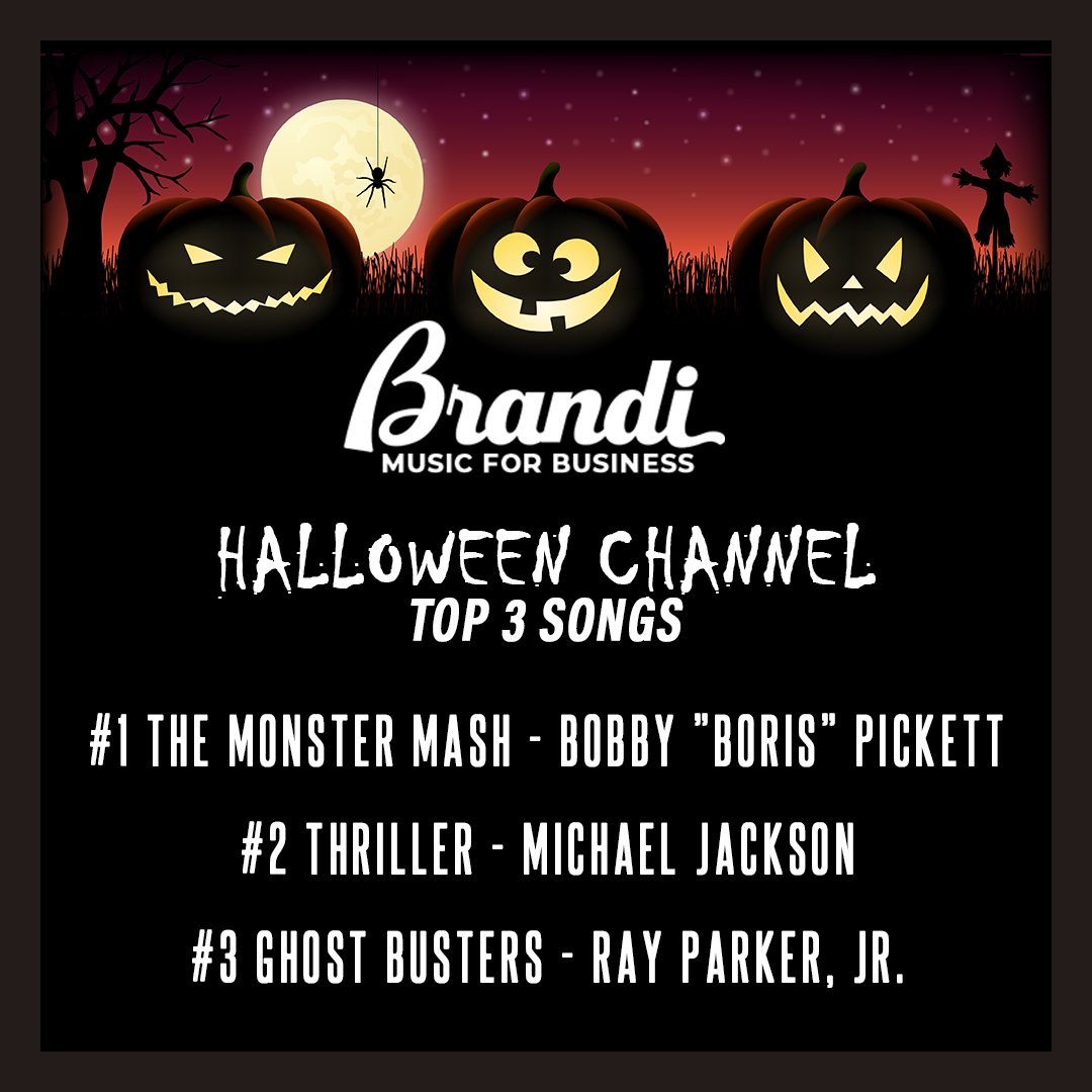 talking2tim's tweet image. Top three Halloween Songs on Brandi #MusicforBusiness: 1. The Monster Mash by Bobby "Boris" Pickett. 2. Thriller by Michael Jackson. 3. Ghostbusters by Ray Parker Jr.   hubs.la/Q03PXl280