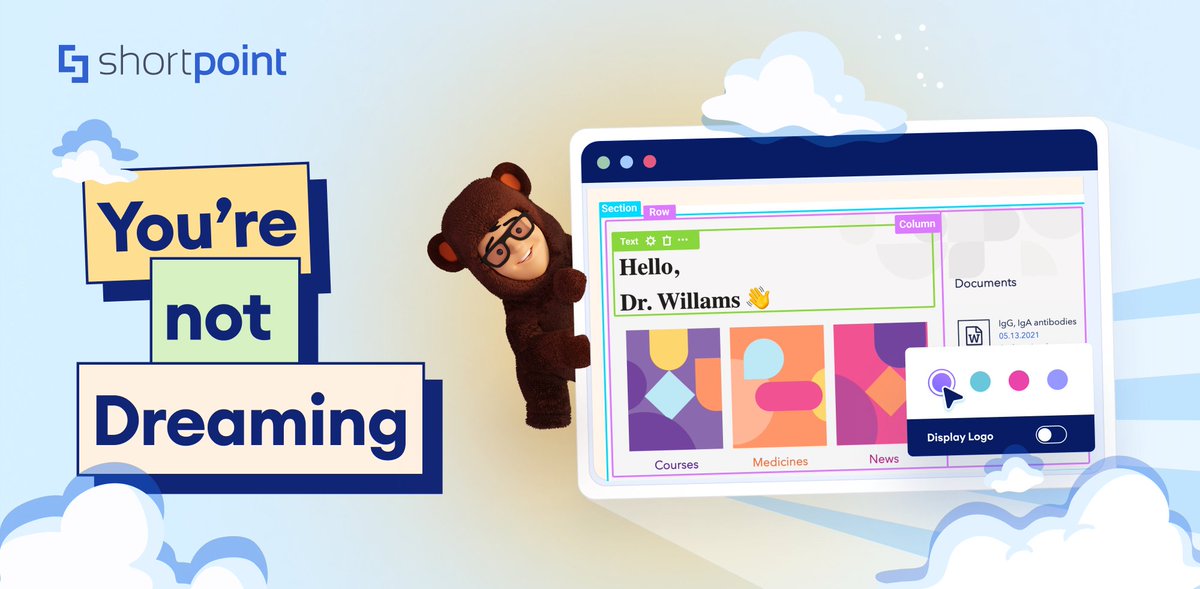 ShortPoint_inc's tweet image. You're not dreaming anymore! ShortPoint can help you brand your SharePoint site in moments. Complete color customization and branding with a click!
Get Started with a FREE 15-Day Trial of ShortPoint! bit.ly/3WgKJ0t
#microsoft365 #sharepoint #shortpoint