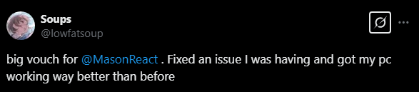 MasonReact's tweet image. Your PC deserves better performance...

Don’t just take our word for it — 
✅ Fixed game crashes
✅ Boosted FPS
✅ Smoother gameplay across all games

📩 DM @MasonReact, @ReactPCs to get your PC professionally optimized today
