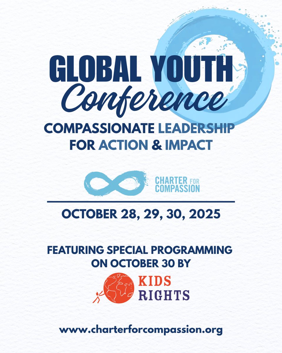 ACWAYProject's tweet image. 🌟 Passionate about social justice, climate, peace, or human rights? @TheCharter Global Youth Conference is for YOU.

🔗 Register here! events.ringcentral.com/events/cfc-glo… 

#CFCYouthConf2025 #YouthAdvocacy #ChangemakersUnite