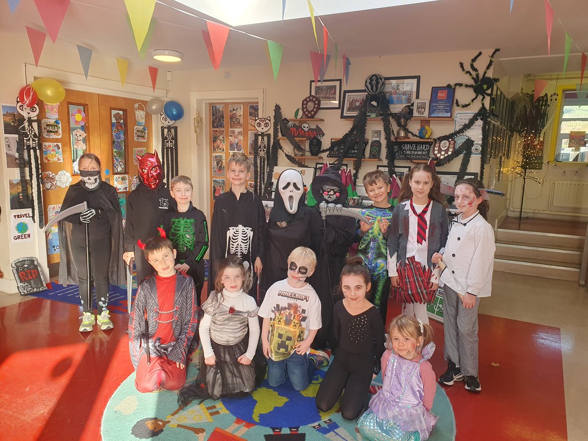 kilbehennyns's tweet photo. Here are more creative costumes! Clowns under arrest by our Army man, Zombies and Devils taking over #KBNS, Superheroes and Pokémon protecting our school and Zombie Cheerleaders keeping the positivity alive! ☠️🎃👻 #Halloween2025 #HappyHalloween https://t.co/3bakO58pwy