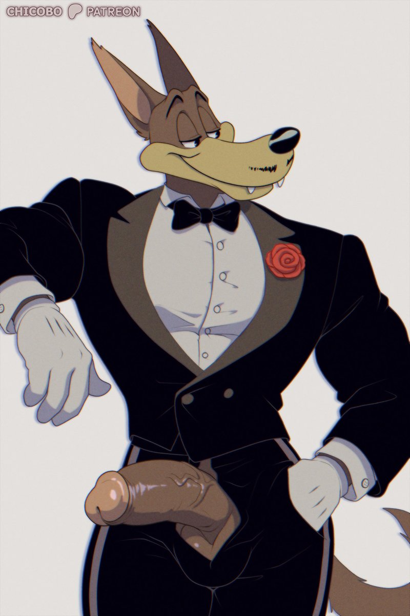 twenty-third #Toontober entry, featuring Slick McWolf from Tex Avery. Oh wolfie indeed. -w-

#toontober2025 #Inktober2025 #Inktober #Inktober2025day23