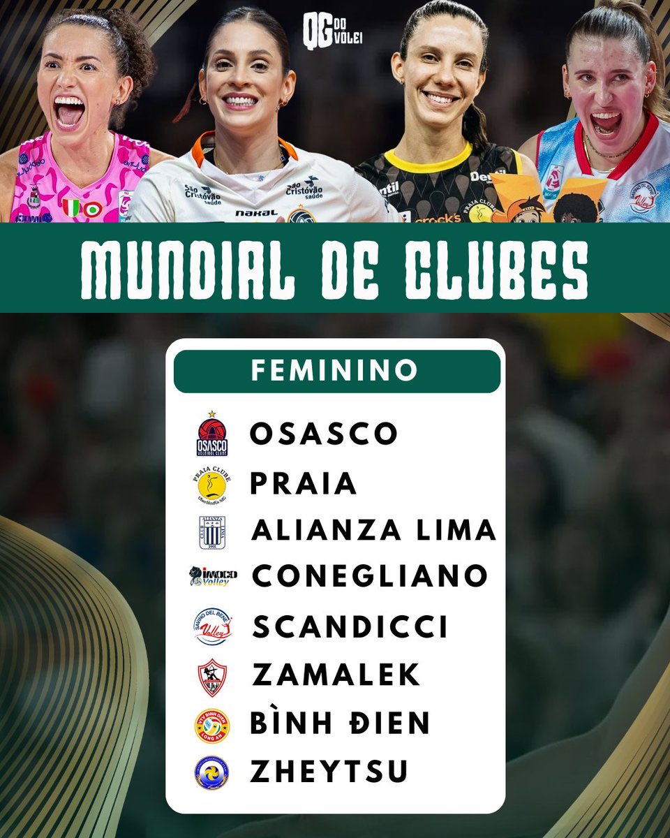 🌎 Mundial de Clubes de Vóley 2025 🇧🇷

Según <a href="/QGdoVolei/">QG do Vôlei</a> el mundial que jugará <a href="/AlianzaLimaVB/">Alianza Lima Vóley</a> se realizará en São Paulo, Brasil del 8 al 14 de diciembre próximo.
La cercanía de la sede hará que la íntimas puedan jugar con un aliento importante. ¡Arriba, Alianza!