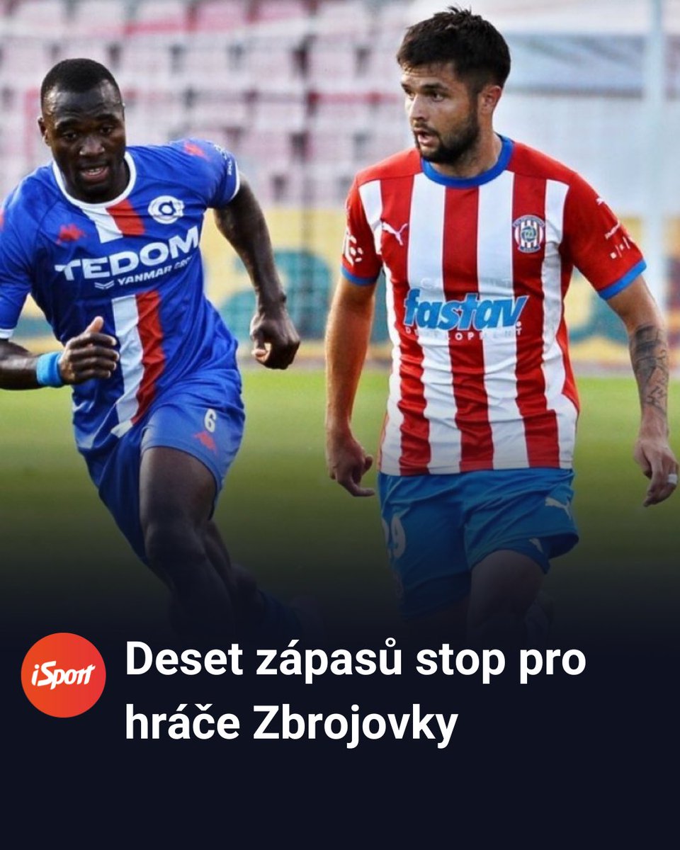 DenikSport's tweet photo. Vysoký trest dostal Patrik Žitný ze Zbrojovky Brno, který ve 12. kole druhé ligy vážně zranil Tomáše Kotta z Ústí nad Labem. Záložník vedoucího týmu tabulky nebyl v utkání vyloučen, přesto mu disciplinární komise vzhledem k následkům zastavila činnost na 10 soutěžních zápasů.🥶❌ Více najdete zde 👉🏼 https://t.co/ww3H3SPxSL