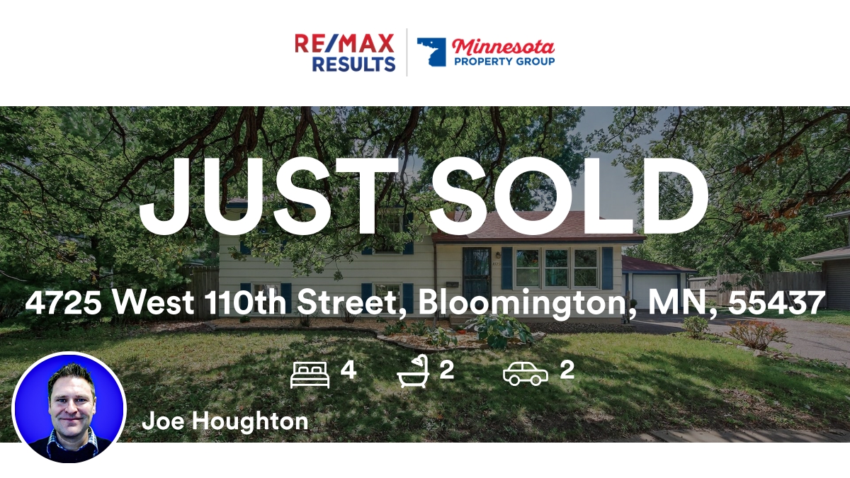 🛌 4 🛀 2 🚘 2
📍 4725 West 110th Street, Bloomington, MN, 55437

My latest sale on RateMyAgent.
Broker license 40503429
rma.reviews/afbgxr88lmbs

...
#ratemyagent #realestate