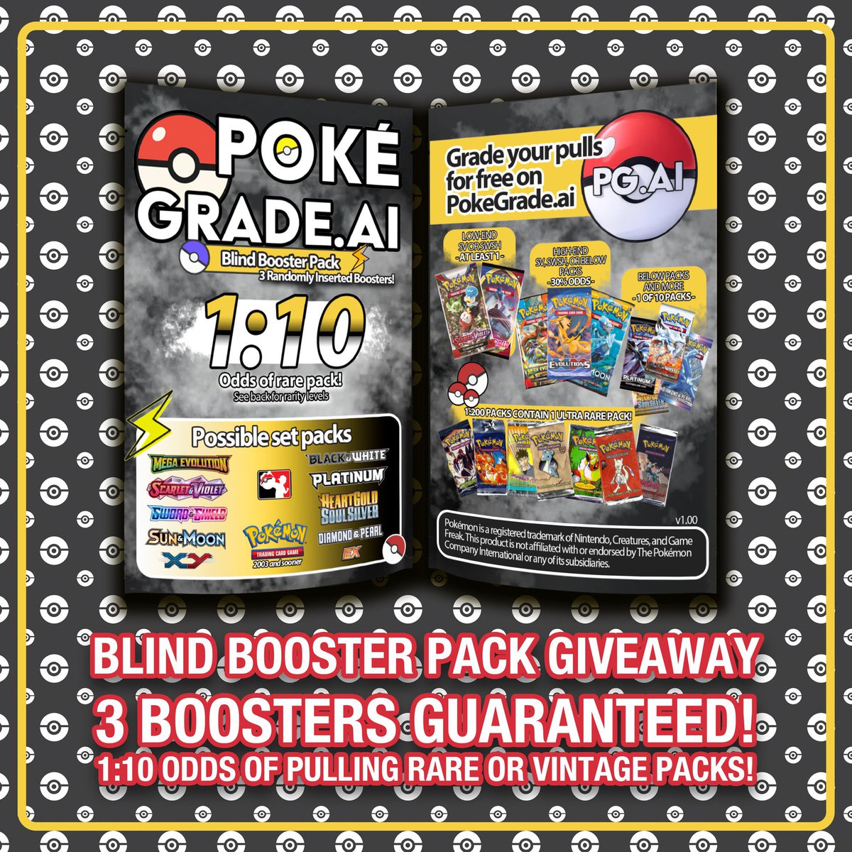 Pokemon Giveaways (@poketcgiveaways) on Twitter photo WIN A BLIND BOOSTER PACK! 👀
✅ Repost and like
✅ Follow us and <a href="/pokegrade/">pokegrade.ai</a>
✅ Tag a mate who loves Pokemon
🗓 Winner drawn on 30th October
#PokemonTCG | #PokemonGiveaways WIN A BLIND BOOSTER PACK! 👀
✅ Repost and like
✅ Follow us and <a href="/pokegrade/">pokegrade.ai</a>
✅ Tag a mate who loves Pokemon
🗓 Winner drawn on 30th October
#PokemonTCG | #PokemonGiveaways