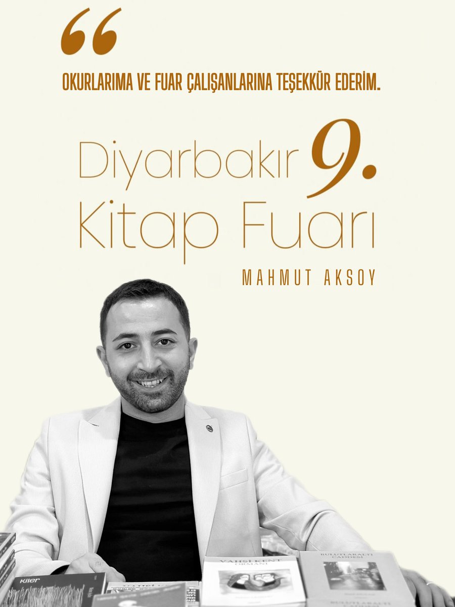 mahmutaksoyweb's tweet image. Hâlâ devam etmekte olan Diyarbakır Kitap Fuarı çalışanlarına ve imza günüme gelen okurlarıma teşekkür ederim. @Tuyap