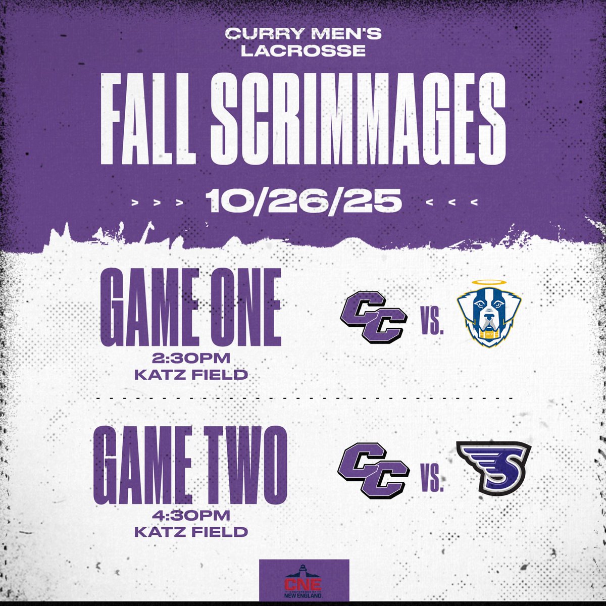 CurryMLAX's tweet image. Pumped to host Emmanuel and Stonehill this Sunday on Katz Field for our Fall Scrimmages! 

2:30PM- Curry vs. Emmanuel
3:30PM- Emmanuel vs. Stonehill
4:30PM- Curry vs. Stonehill

#currymlax #fallball