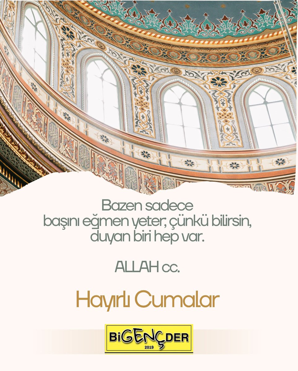 Hayırlı Cumalar Dileriz. 🙏 🕌 
#BİGENÇDER