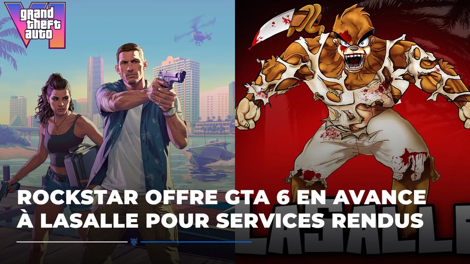 PatchNote_404's tweet image. 🚨 ROCKSTAR CRAQUE ! 🚨

Après plus de 10 ans de vidéos sur GTA,
Rockstar aurait décidé d’offrir GTA 6 en avant-première exclusive à LaSalle 🎮🤯
L’équipe aurait déclaré :
🗣️ « Personne n’a conduit autant dans Los Santos que lui. Il mérite bien Vice City avant tout le monde. »…