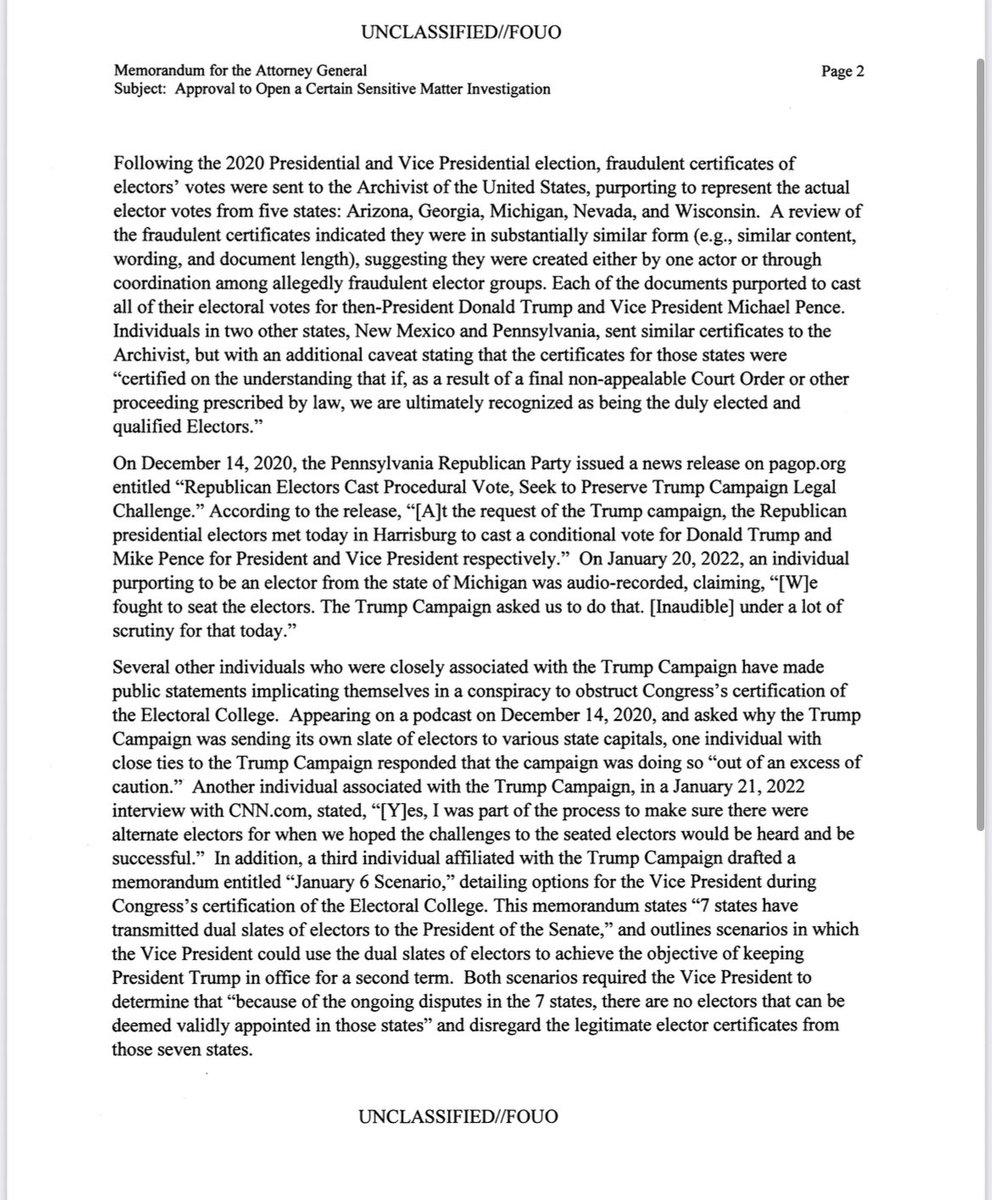 ChuckGrassley's tweet image. Just received this doc frm DOJ Proof that Biden Atty General Merrick Garland+ Deputy Atty General Lisa Monaco+ FBI Dir Chris Wray all PERSONALLY APPROVED opening Arctic Frost
This investigation unleashed unchecked govt power at the highest levels My oversight will continue