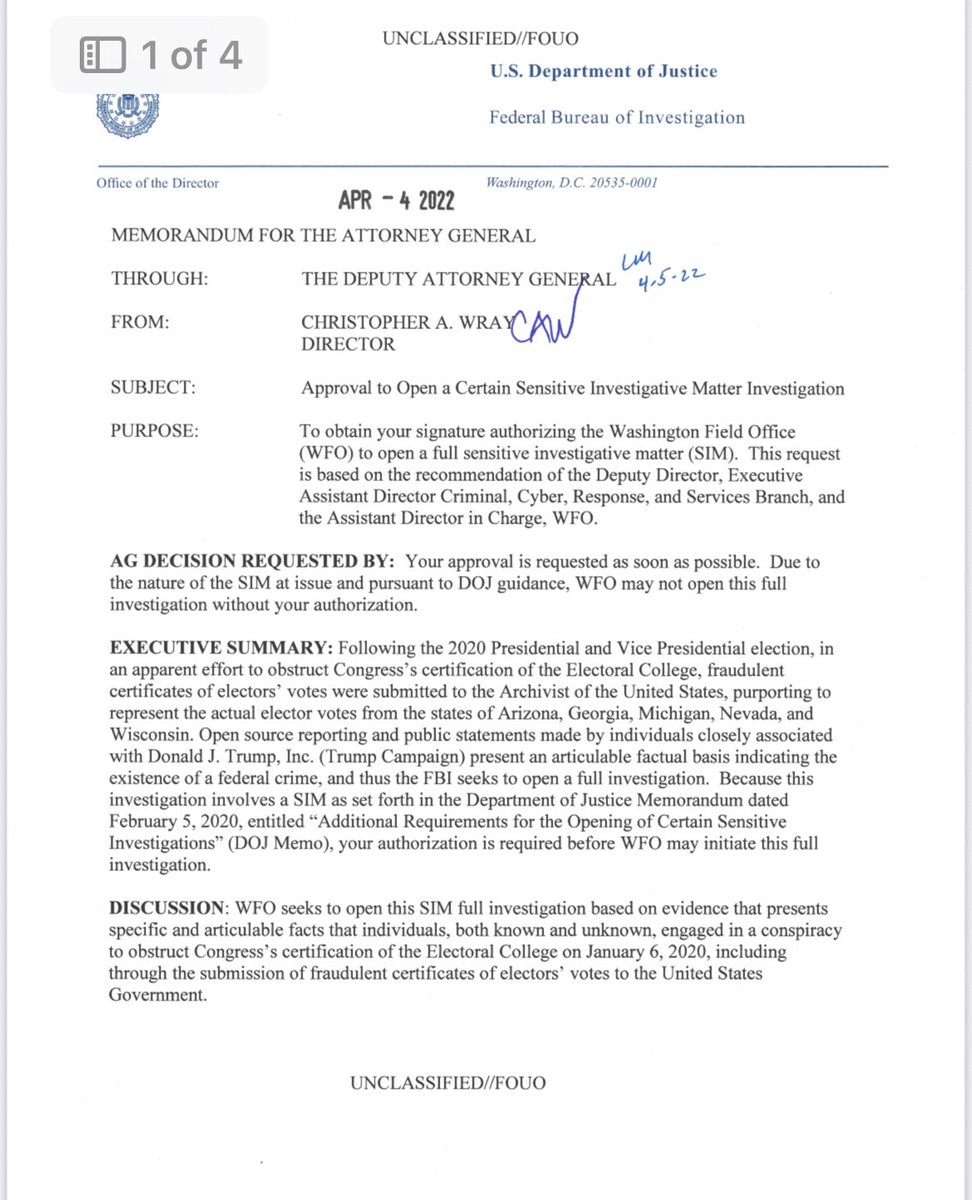 ChuckGrassley's tweet image. Just received this doc frm DOJ Proof that Biden Atty General Merrick Garland+ Deputy Atty General Lisa Monaco+ FBI Dir Chris Wray all PERSONALLY APPROVED opening Arctic Frost
This investigation unleashed unchecked govt power at the highest levels My oversight will continue