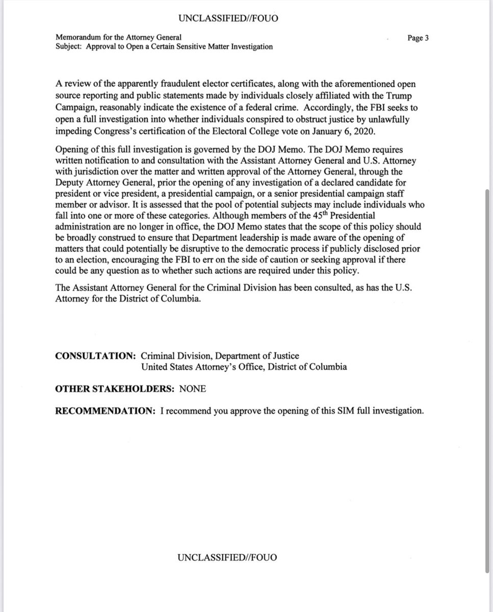 ChuckGrassley's tweet image. Just received this doc frm DOJ Proof that Biden Atty General Merrick Garland+ Deputy Atty General Lisa Monaco+ FBI Dir Chris Wray all PERSONALLY APPROVED opening Arctic Frost
This investigation unleashed unchecked govt power at the highest levels My oversight will continue