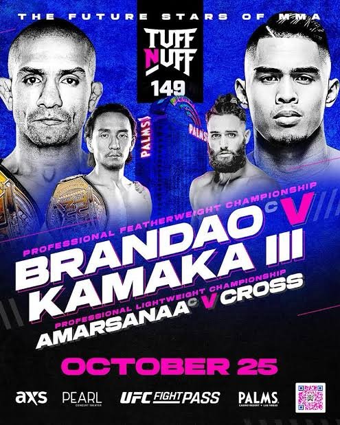 WeServeLV's tweet photo. The matchups are locked, and the cage is ready!!

Tuff-N-Uff returns to the Palms Pearl Theater this Saturday for another unforgettable night of live MMA action!! https://t.co/V8uszVWe6j