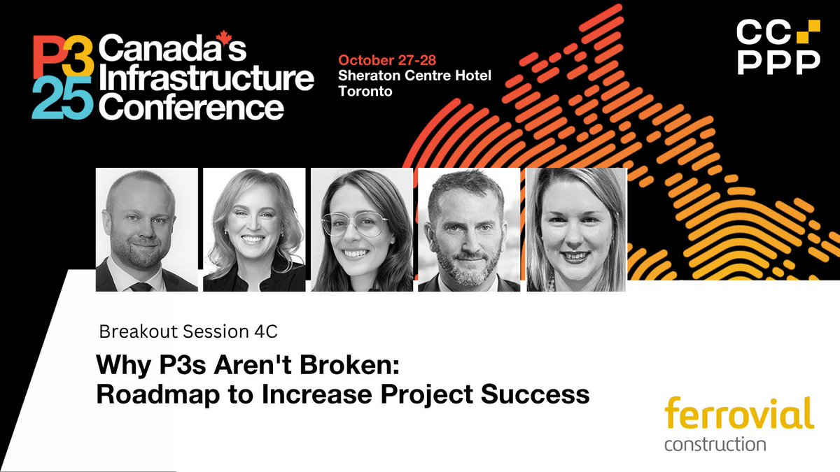 With optimism and candour, our panel looks at how the P3 model is evolving to meet today’s challenges.
Our experts explore how collaboration and practical planning can refine the model and drive outcomes for Canada’s next generation of projects. Register: lnkd.in/eyzZrrfA