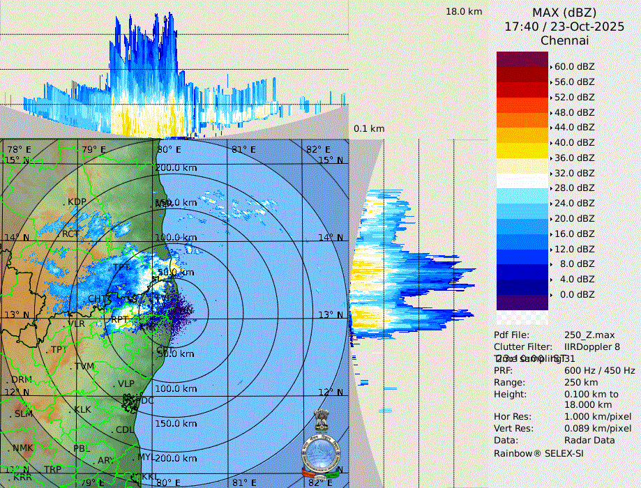 Moderate Rain with Thunderstorm and Lightning is very likely to occur at a few places also over Chennai, Kanchipuram and Chengalpattu districts in next one or two hours.