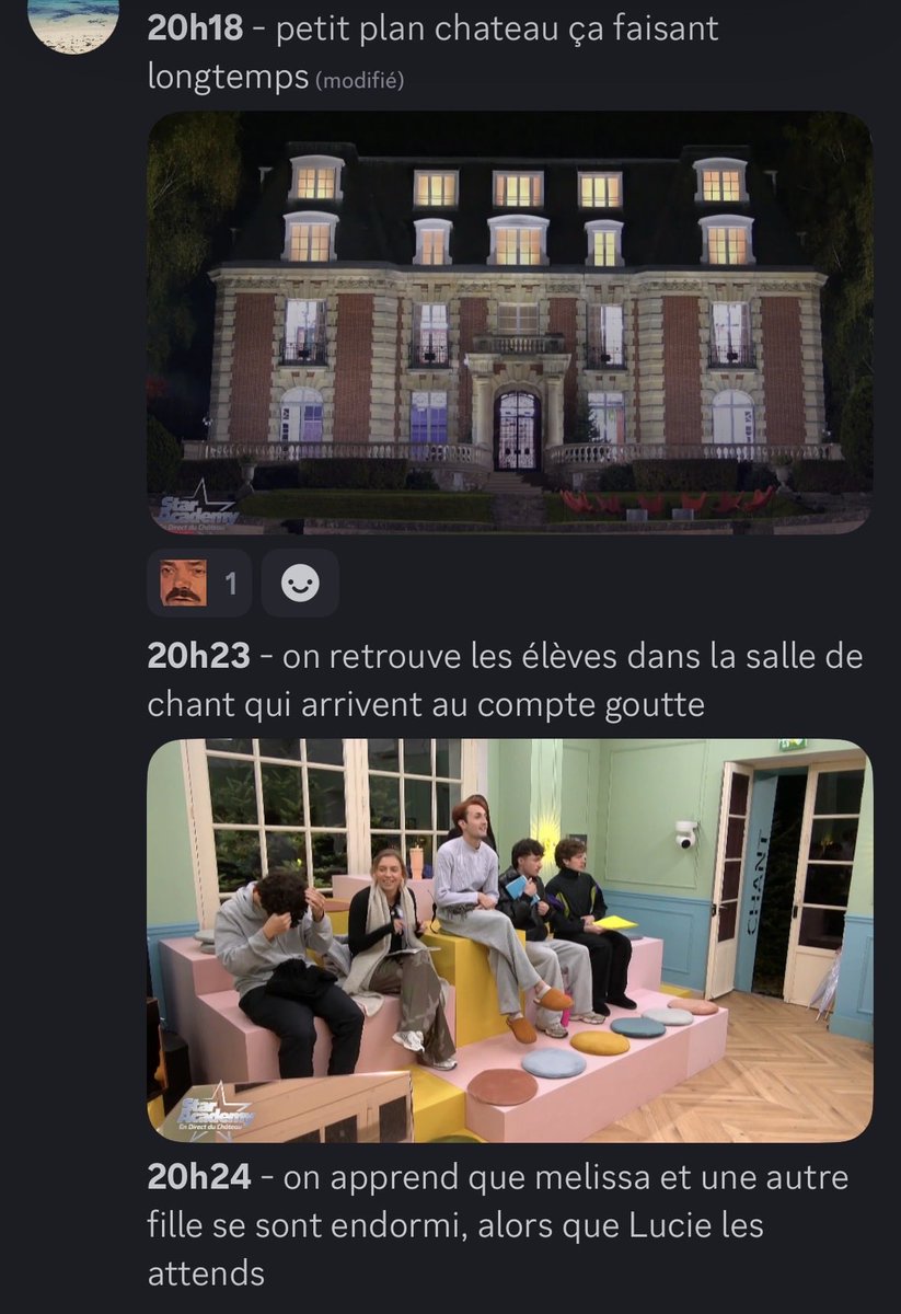 famille_starac's tweet photo. Retrouvez grâce à notre retranscription détaillée le live en temps réel sur notre serveur Discord ! On le commente ensemble avec + de 6400 membres !

Rejoignez nous 👇
https://t.co/UPVvOFF1g9

#StarAcademy #StarAcademyLeLive #StarAcademyLive https://t.co/o4u99wTzaP