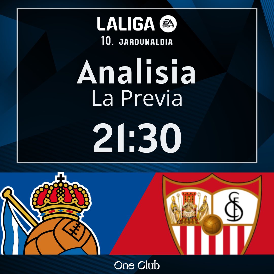 🚨 HOY HAY DIRECTO 🚨

🧐 Os esperamos a las 21:30h para analizar en LA PREVIA el #RealSociedad - Sevilla de mañana. 👇🏼