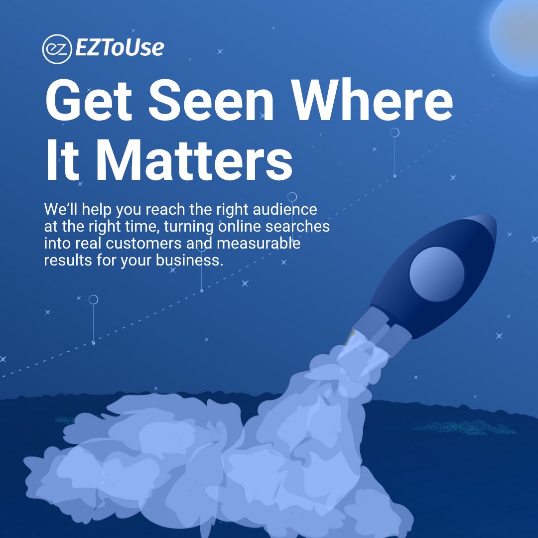 EZToUseOnline's tweet image. EZToUse builds Google and Display ad campaigns that put your business front and center in search. #Ads #BoostYourBusiness #EZToUse