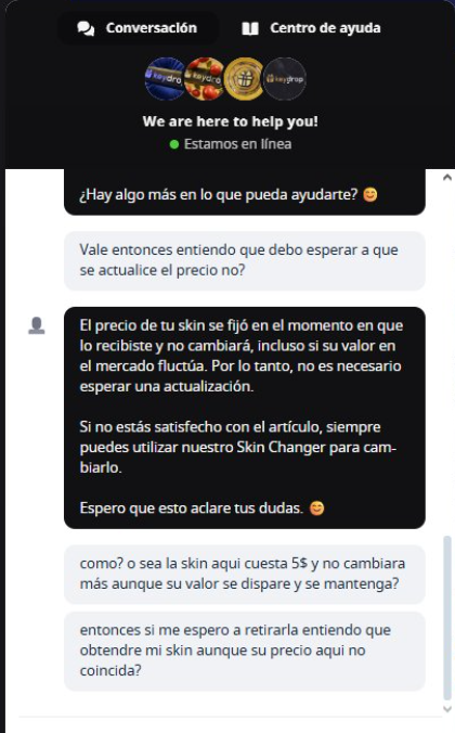 rctheplugg's tweet photo. @keydropcom PICTURE A : YOUR SUPPORT TEAM SAYING THAT THE COVERT SKINS PRICES WILL CHANGE IN THE NEXT 24 HOURS

PICTURE B : YOUR SUPPORT TEAM SAYING THAT THE COVERT SKINS WILL NOT CHANGE THEIR PRICE.

TAKE OUT YOUR MONEY FROM THIS COMPANY, A BIG LAWSUIT AGAINS THEM IS COMING https://t.co/LHE63pmu5q