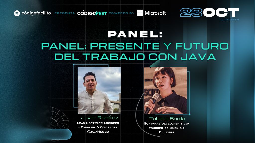 codigofacilito's tweet image. ¿Amas u odias Java? ☕
💬 Acompaña a Javier Benek y Tatiana Borda mientras conversan sobre el presente y futuro del trabajo con Java.
Si eres developer backend o fan del ecosistema Java, ¡esto es para ti!