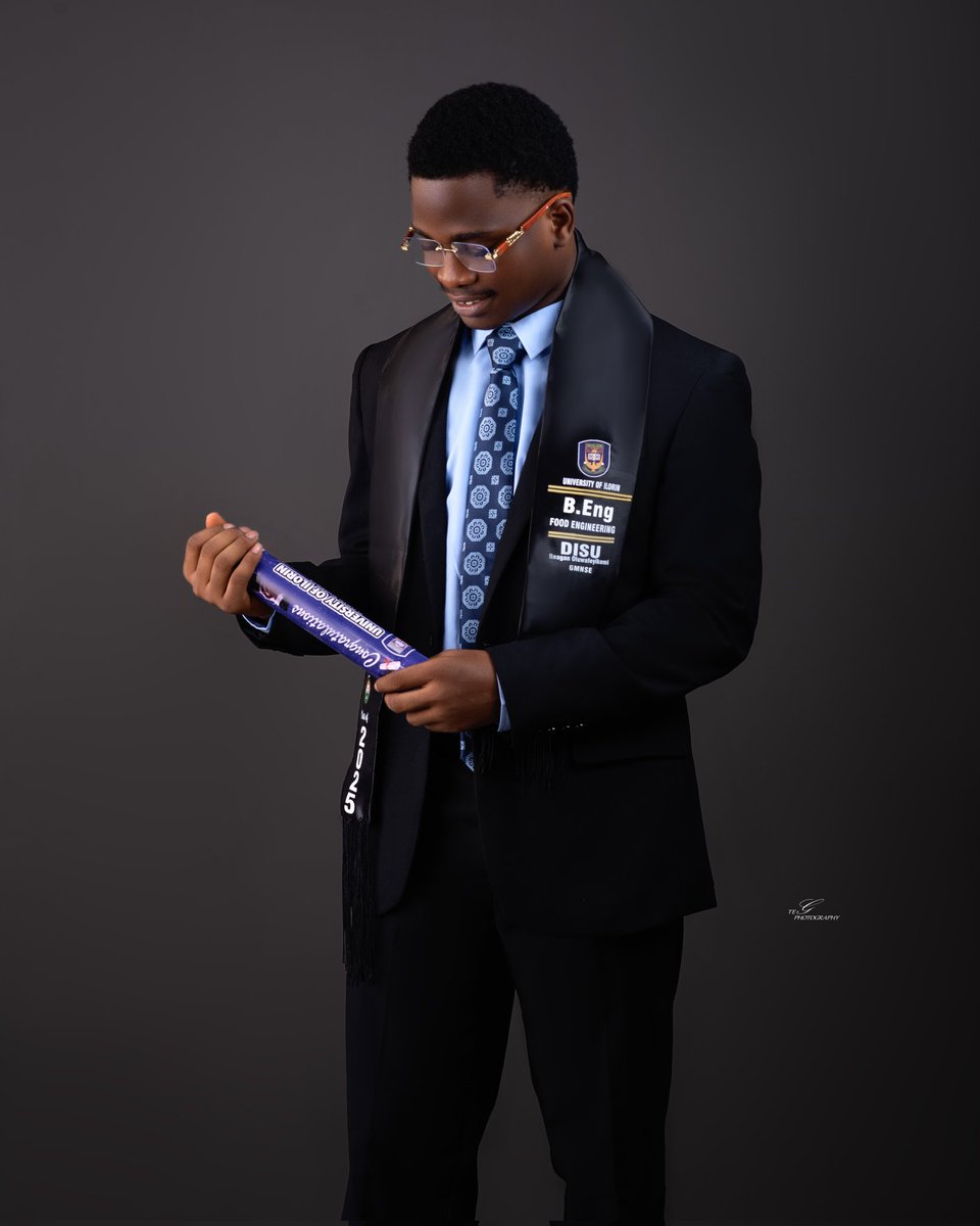 ReaganDisu's tweet image. A journey of 6 Years comes to an end
Not delayed, but divinely timed.
Reintroducing
DISU REAGAN, GMNSE
Food Engineering (B.Eng)
CLASS OF 2025
University of Ilorin