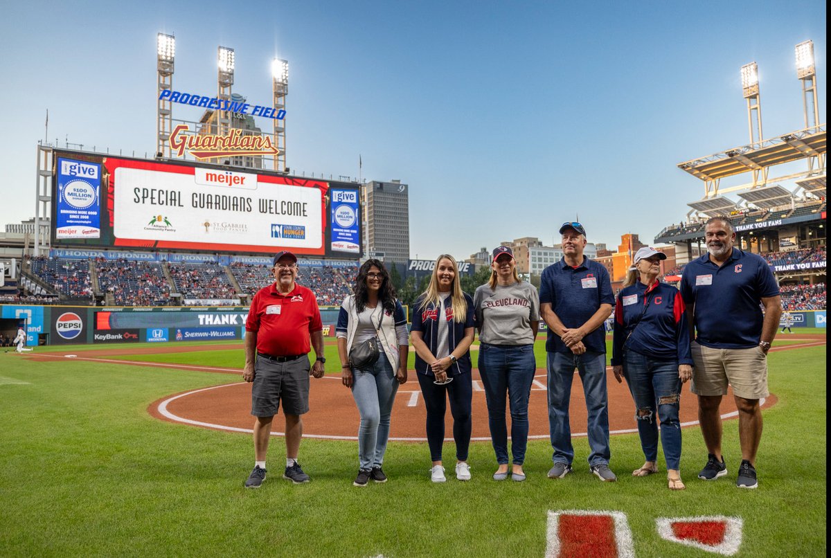 This season, we were honored to host twelve Northeast Ohio food pantries at Progressive Field as part of our Meijer Simply Give Community Recognition Program. Through Simply Give, <a href="/meijer/">Meijer</a> has helped provide over $100 MILLION to local food pantries across Northeast Ohio – a