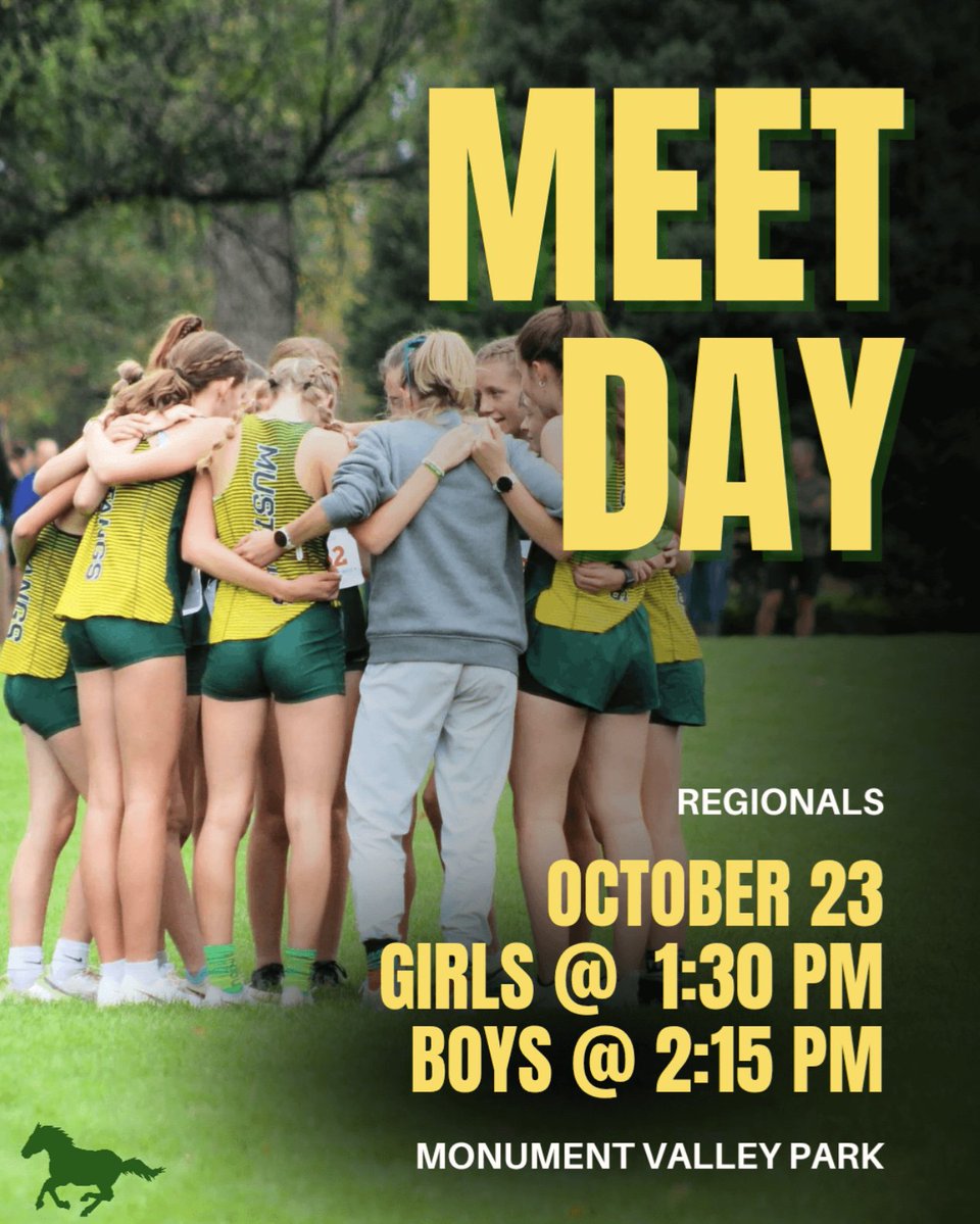 ManitouMustangs's tweet image. Good Luck to our Boys and Girls Cross Country team as the travel to Monument Valley Park to compete in Regionals! #servetheM