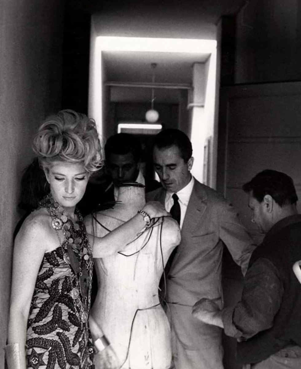 Monica Vitti and Michelangelo Antonioni on the set of L'eclisse, 1962