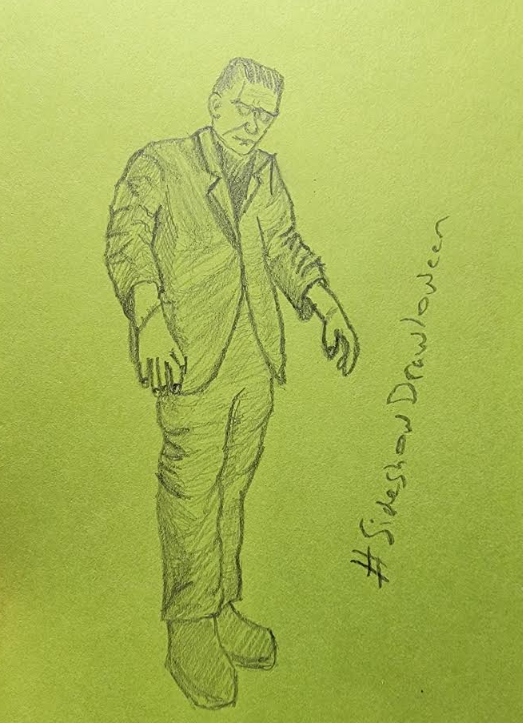 OutrightAwesome's tweet image. #sideshowdrawloween #spooktacular25 #frankensketch @collectsideshow