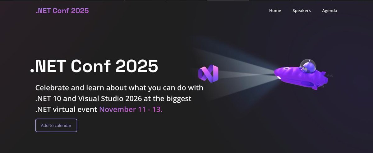 thenisals's tweet image. Excited about the future of development? Don’tdotnetconf #DotNet10 #VisualStudio2026 #CSharp14n-depth sessions on .NET 10, Visual Studio 2026, and cutting-edge innovations in C# 14, Azure, and AI.
Be part of the evolution of app development!
🔗 shorturl.at/fo6OQ…