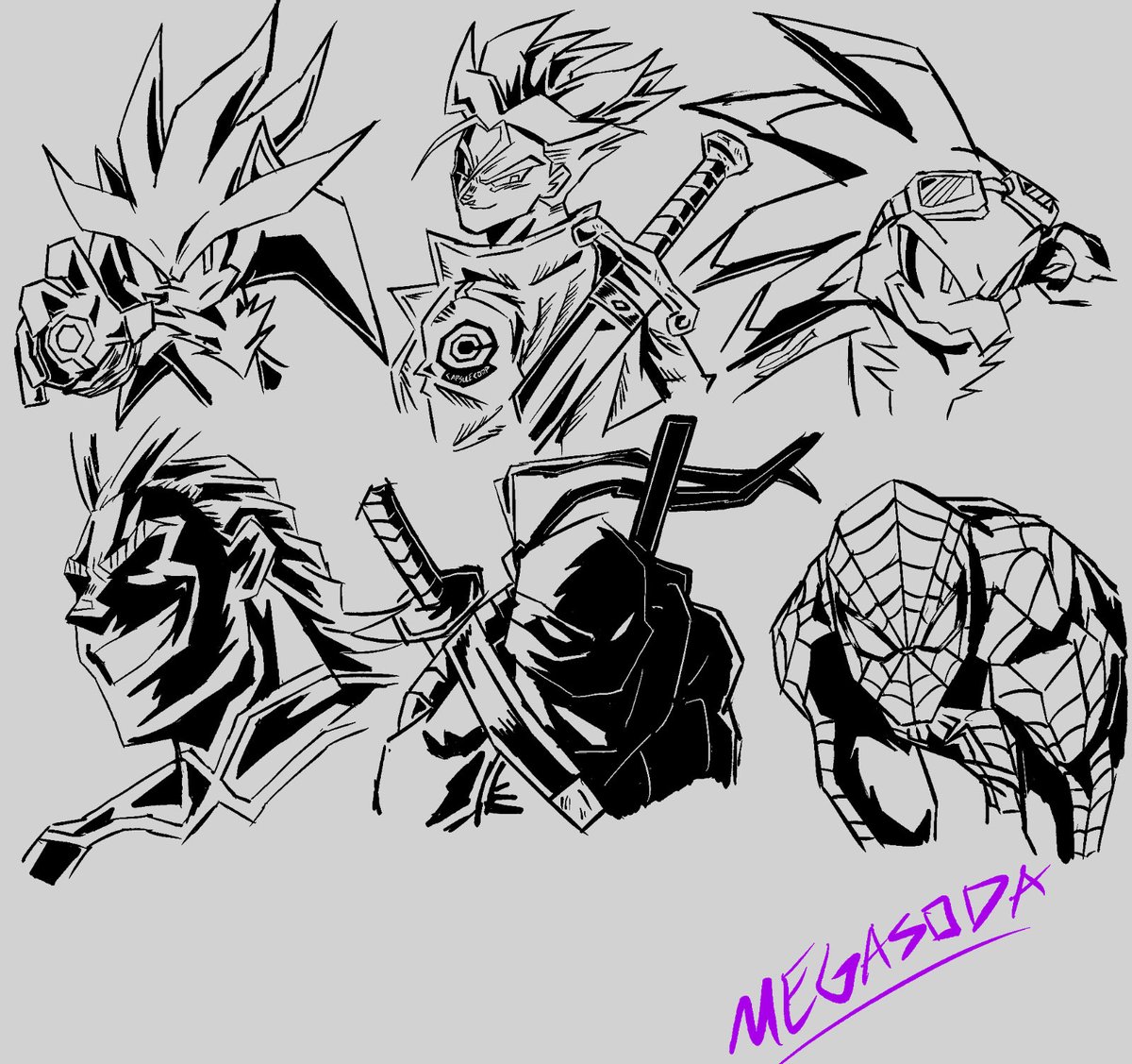synthy_guy's tweet image. I didn’t need to write character names down for this one, you guys know who these are 
#sketches #digitalart