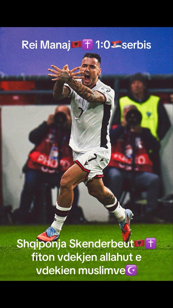 Ps5_hacking's tweet image. Albania🇦🇱✝️ wins vs serbia🇷🇸. Vdekjen allahut vdekjen muslimave